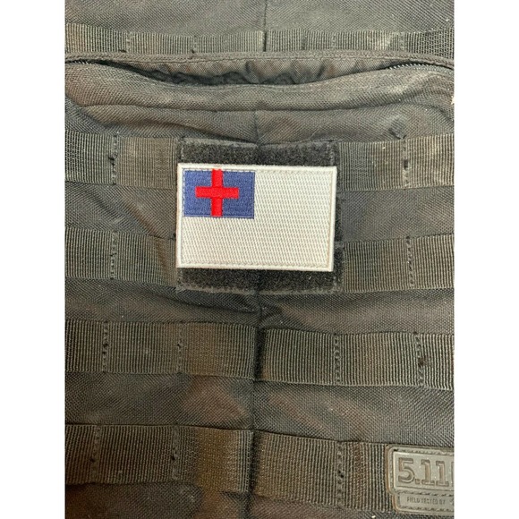 Christian Flag Cross flag patch - Picture 2 of 2